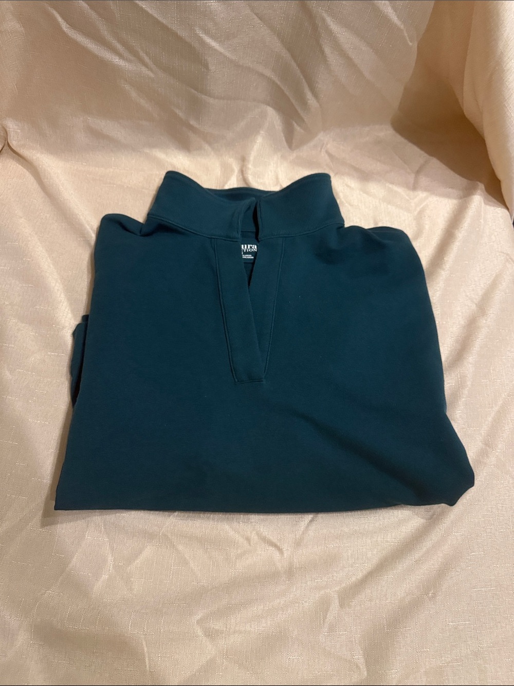 Deep Teal Quarter-Zip Pullover